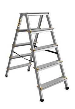 Drabina aluminiowa 5 stopnie wytrzymałość 150 kg