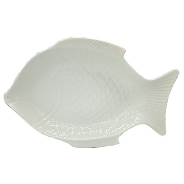 PATERA PORCELANOWA BOGUCICE FISH DUŻA 37 CM BIAŁA