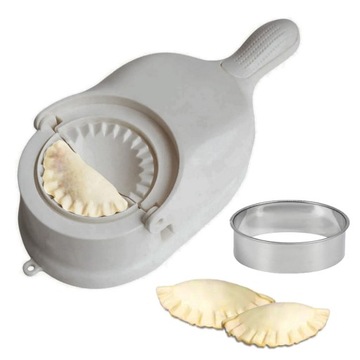 MASZYNKA FORMA DO LEPIENIA PIEROGÓW PIEROGARKA 2W1 + OBRĘCZ