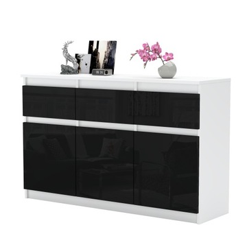 Komoda OLA szafka 120 cm 3 szuflady nowoczesna pojemna rtv POŁYSK system