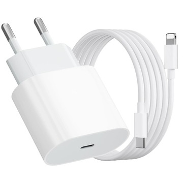 ОРИГИНАЛЬНОЕ БЫСТРОЕ ЗАРЯДНОЕ УСТРОЙСТВО ДЛЯ IPHONE CUB 20ВТ + КАБЕЛЬ 1М / USB-C IPHONE