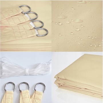 IbizSail Garden Sun Sail Водонепроницаемый тент 4 х 4 м, бежевый