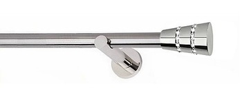 ОДИНОЧНЫЕ МЕТАЛЛИЧЕСКИЕ КОРИДЫ ДЛЯ ШТОР 19ММ 240СМ БЕЗ КОЛЬЦЕВ KRISTAL