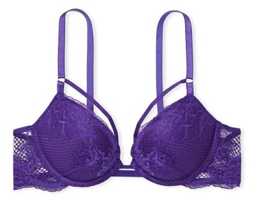 Biustonosz Victoria's Secret push-up ozdobne paski 75C (34C)