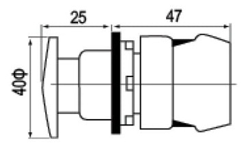 C2PNR4-R кнопка безопасности с замком