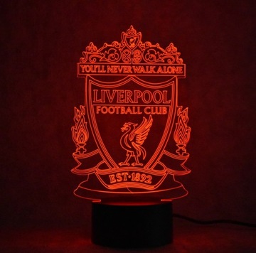 3D светодиодный ночник FC LIVERPOOL BALL, USB-кабель
