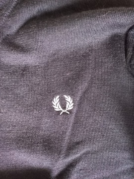 Sweter Fred Perry granatowy v-neck serek M