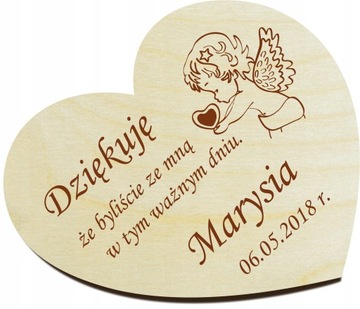 Крещение Благодарность гостям Сердечки 10 шт.