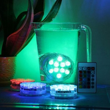 Kolorowe zanurzalne światła LED RGB Wodoodporne 4