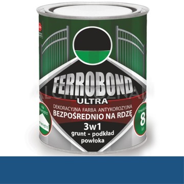 FARBA do metalu Ferrobond ULTRA Niebieski 0,7L