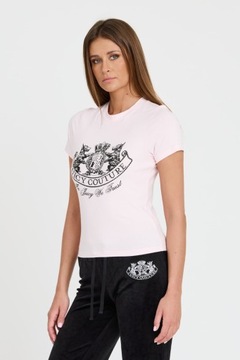 JUICY COUTURE Różowy t-shirt Enzo Dog Crest M