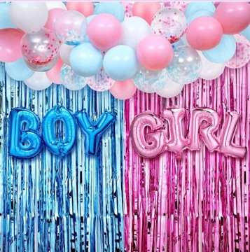 ZESTAW BALONÓW BABY SHOWER BOY GIRL GENDER REVEAL