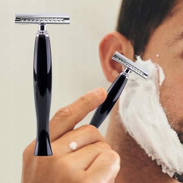 Бритва с двойным лезвием, черная.