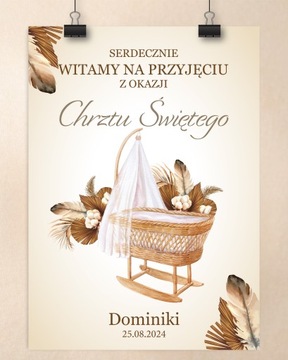 Plakat powitalny Chrzest Święty - Admdecor