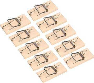 10X MYSZOŁAPKA DREWNIANA ŁAPKA PUŁAPKA NA MYSZY ŻYWOŁAPKA CHWYTACZ