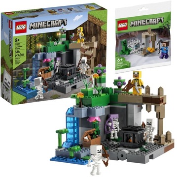 LEGO Minecraft Loch szkieletów 21189 + Jaskinia naciekowa 30647