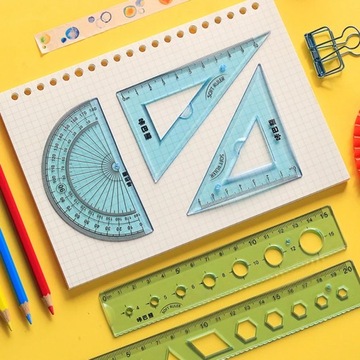 Школьные правила фиолетового цвета, прозрачные, 15 см/2