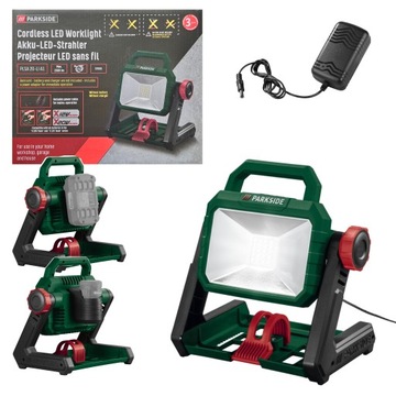 PARKSIDE REFLEKTOR AKUMULATOROWY LAMPA LED PLSA 20 X12V X20V