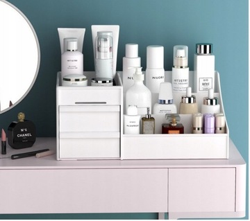 КОРОБКА-ОРГАНИЗАТОР ДЛЯ КОСМЕТИКИ ПОЛКА КОРОБКА-СОРТЕР ДЛЯ КОСМЕТИКИ БЕЛЫЙ