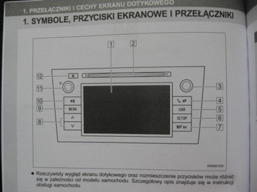 TOYOTA Auris II instrukcja obsługi nawigacji radia TOYOTA obsługa ekranu do