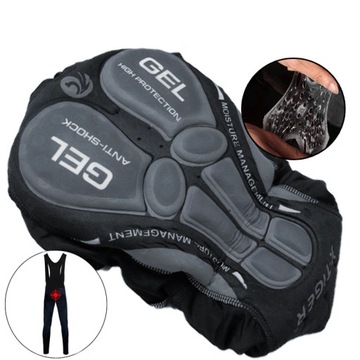 Мужские весенние велосипедные леггинсы с утепленными подтяжками Good Pad XL