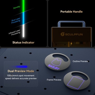 SCULPFUN G9 электрический подъемник для лазерной гравировки и маркировки