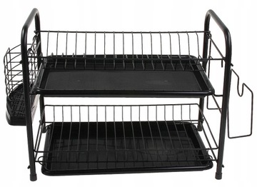 ПОДДОН ДЛЯ СУШКИ ПОСУДЫ 2X ГОРИЗОНТАЛЬНЫЙ МЕТАЛЛ. ЧЕРНЫЙ