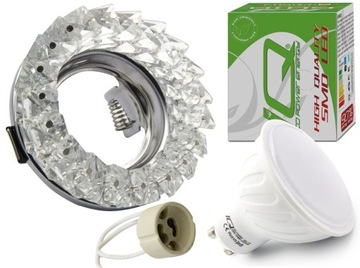 OPRAWA HALOGENOWA SZKLANA GRUBA 20 mm+ KRYSZTAŁKI