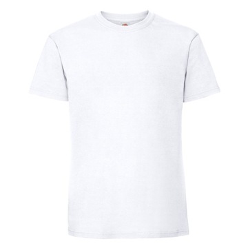 Fruit of The Loom - GRUBY T-shirt Koszulka PREMIUM 195g ringspun white