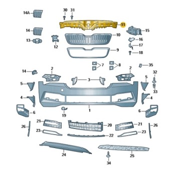 BLACHA ŁĄCZĄCA OSŁONA PASA PRZÓD SKODA SUPERB 3FL