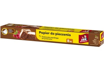 PAPIER DO PIECZENIA DO WYPIEKÓW JAN NIEZBĘDNY DŁUGI 8M NIEPRZYWIERAJĄCY