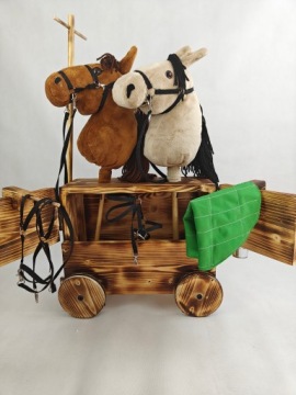 Мобильная конюшня для хобби-лошадей Art of Mind — крытая повозка, повозка с двумя лошадьми