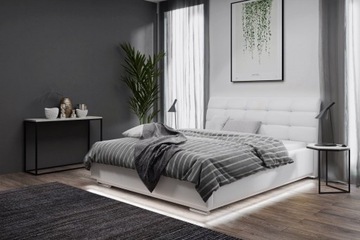 łóżko tapicerowane ASTI 180x200 opcja LED