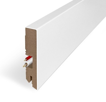 10 LISTWA PRZYPODŁOGOWA MDF STYL dł. 100cm biała