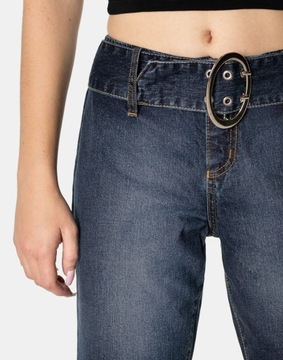 Szerokie Spodnie Dzwony Damskie Dżins BIG WIND JEANS 235 W28/34 przecierane