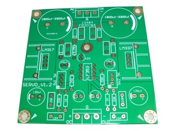 PŁYTKA PCB ZASILACZA LM317/LM337 Z DC SERVO LF353