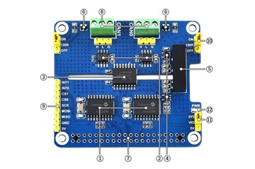 2-канальный изолированный CAN-модуль для Raspberry Pi