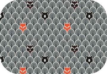 Pielucha Flanelowa 60x80 Las Szary