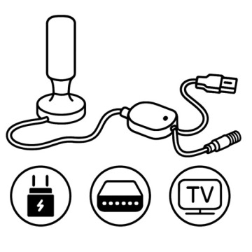 Крытая антенна 360 градусов для эфирного телевидения DVB-T2 ULTRA HD 4K LTE FILTER