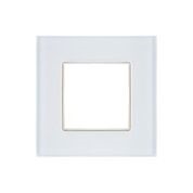 ROSA Ramka pojedyncza szklana kryształowa biel