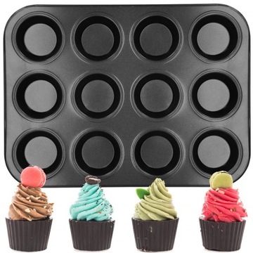 FORMA DO PIECZENIA MONOPORCJI BABECZEK MUFFIN PIECZENIA BLACHA FOREMKA 12x