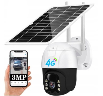 KAMERA OBROTOWA ZEWNETRZNA SOLARNA GSM 4G 3MP SIM