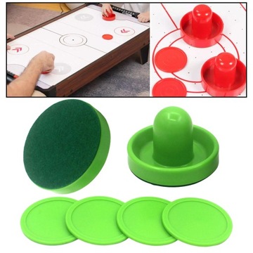 1 комплект мини-толкателей для аэрохоккея и шайб для аэрохоккея, для 2 зеленых пушеров