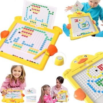 TABLICA MAGNETYCZNA KROPKI EDUKACYJNA MONTESSORI UKŁADANKA MAGPAD MOZAIKA