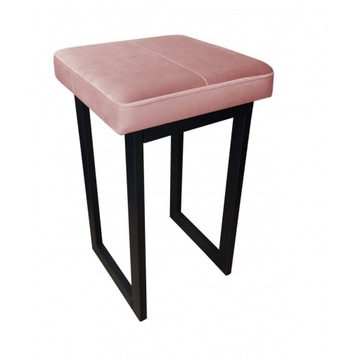 Koralowy taboret hoker loft 45 cm LLAMA 58