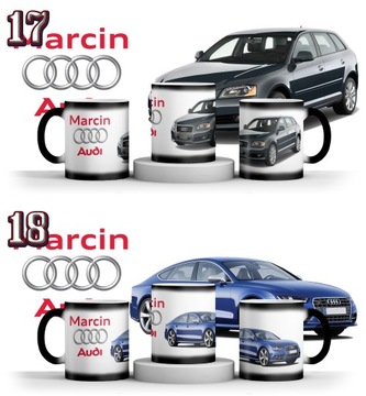 ВОЛШЕБНАЯ КРУЖКА AUDI + ИМЯ + КАРТОН