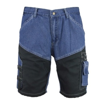 KRÓTKIE SPODENKI ROBOCZE BERMUDY MOCNE JEANSOWE URGENT 607 46
