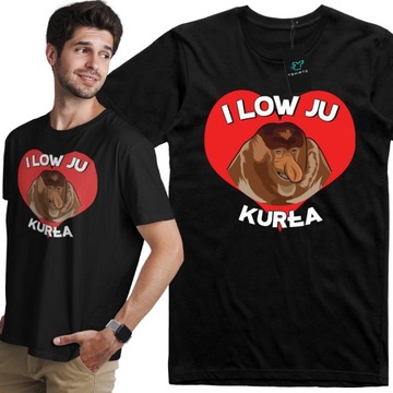 KOSZULKA I LOVE YOU NOSACZ JANUSZ MODA PREZENT XL