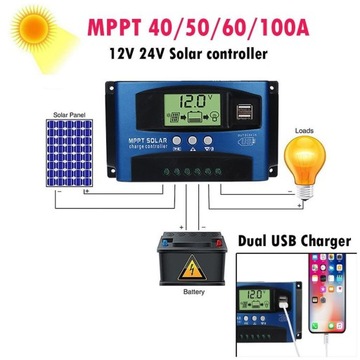 Регулятор напряжения солнечной панели 100А MPPT