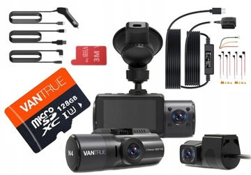 REJESTRATOR VANTRUE N4 3CH TRZY KAMERY + ACC ORYGINALNA KARTA VANTRUE 128GB